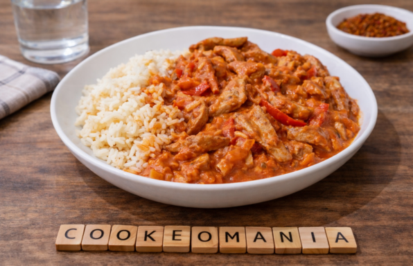 Émincé de porc crémeux aux poivrons et tomates au Cookeo