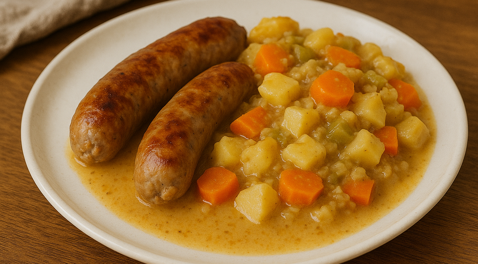 Andouillettes et ses petits légumes au cookeo