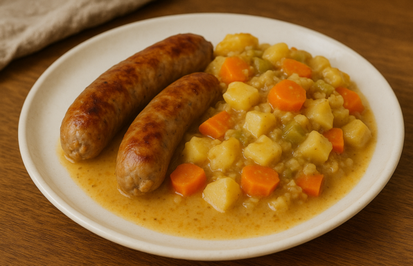 Andouillettes et ses petits légumes au cookeo