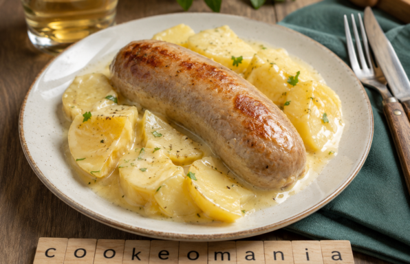 Andouillettes et pommes de terre au Cookeo, sauce raclette fondante au vin blanc