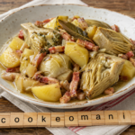 Artichauts en barigoule au Cookeo, pommes de terre fondantes et lardons parfumés au multicuiseur Moulinex