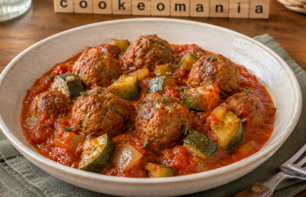 Boulettes de bœuf et courgettes au Cookeo, le plat rapide en sauce tomate