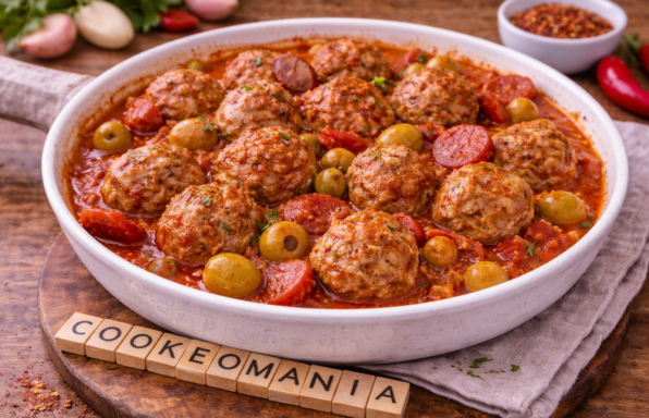 Boulettes de bœuf à la catalane au chorizo et olives vertes