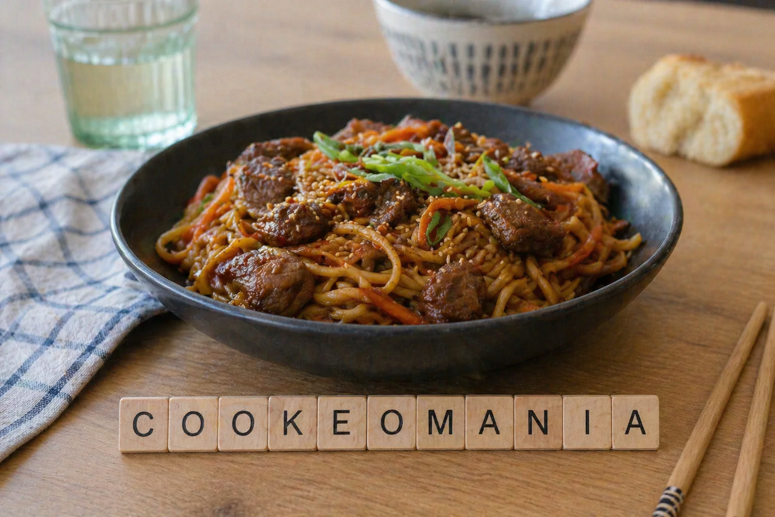 Bœuf caramélisé aux nouilles sautées et soja au cookeo Une recette façon asiatique