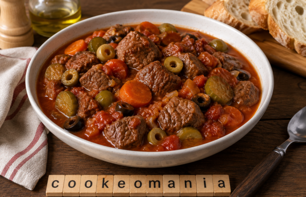 Bœuf à la tomate au Cookeo, le mijoté familial aux olives et cornichons