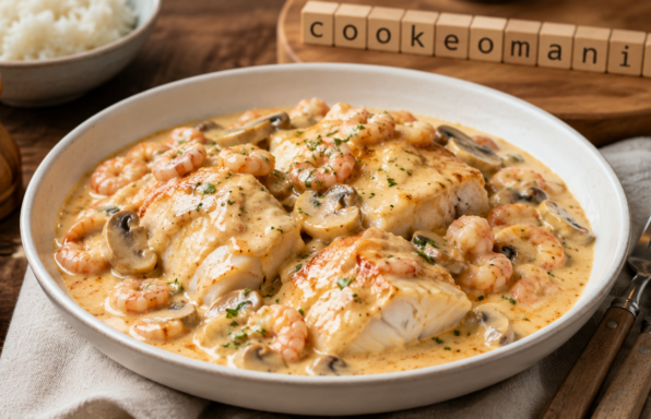 Cabillaud aux petites crevettes au Cookeo, la recette crémeuse prête en quelques minutes
