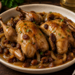 Cailles au miel et raisins secs au Cookeo, la recette sucrée-salée pour un repas de fête facile à l'autocuiseur Moulinex