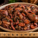 Coq au vin et cognac au Cookeo, le plat de fête généreux à la sauce parfumée au robot multi-cuiseur Moulinex