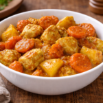 Curry de poulet express, carottes et pommes de terre à l'autocuiseur cookéo