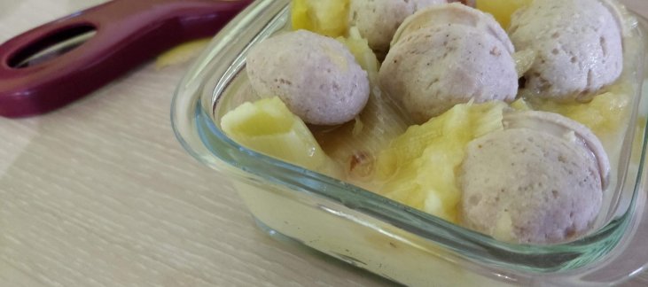 Boudin blanc aux pommes et poireaux au cookeo - Cookeo Mania