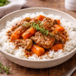 Jarret de veau façon osso buco, carottes et champignons au robot multi-cuiseur cookéo