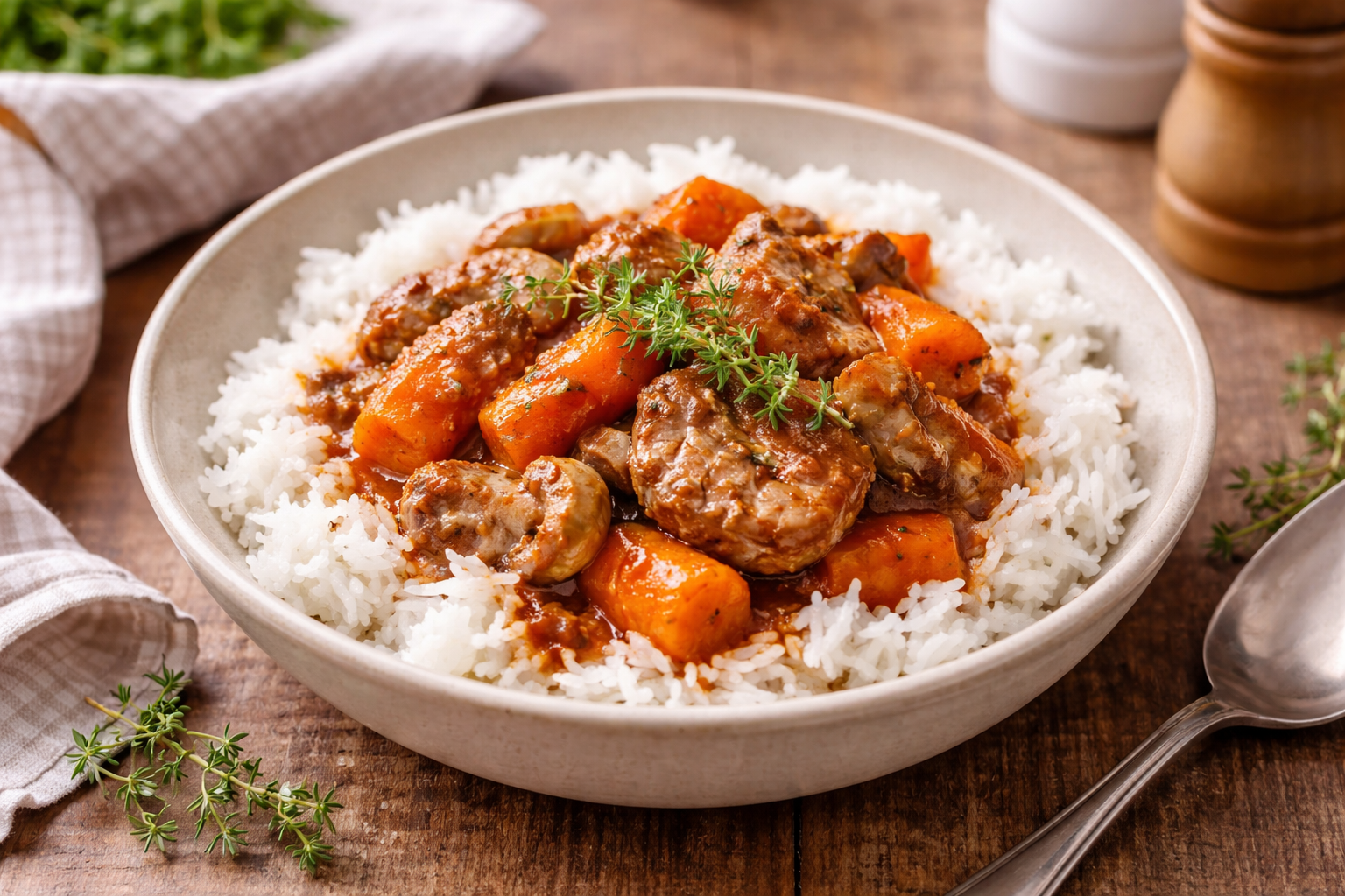 Jarret de veau façon osso buco au Cookeo, carottes et champignons