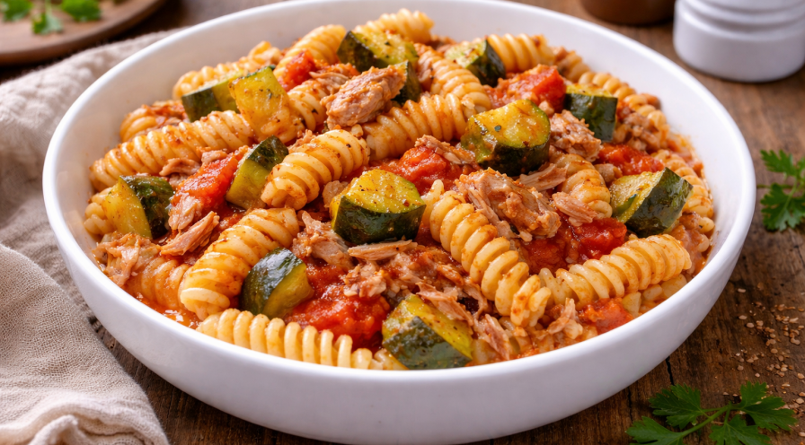 One pot pasta Cookeo thon–courgette à la tomate