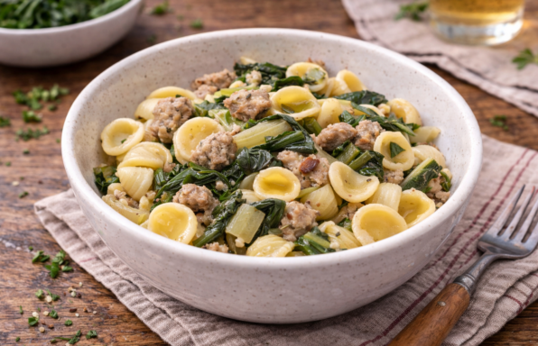 Orecchiette fraîches aux blettes et saucisse au Cookeo