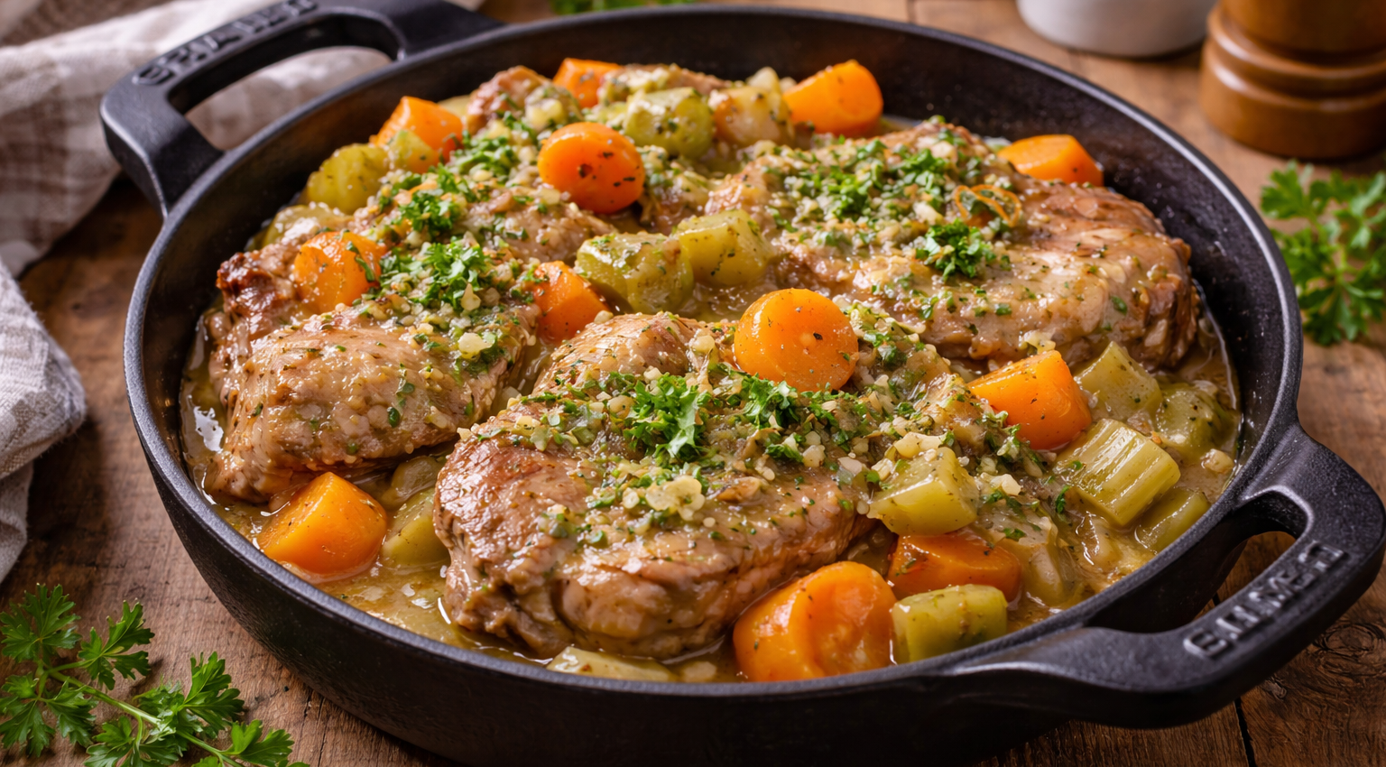 Osso buco blanc au Cookeo, gremolata citronnée