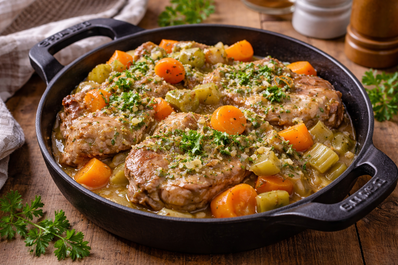 Osso buco blanc au Cookeo, gremolata citronnée