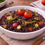 Riz noir aux légumes du soleil à l'autocuiseur Moulinex