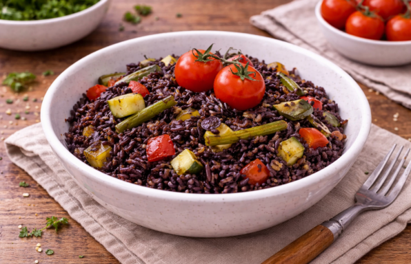 Riz noir aux légumes du soleil au Cookeo
