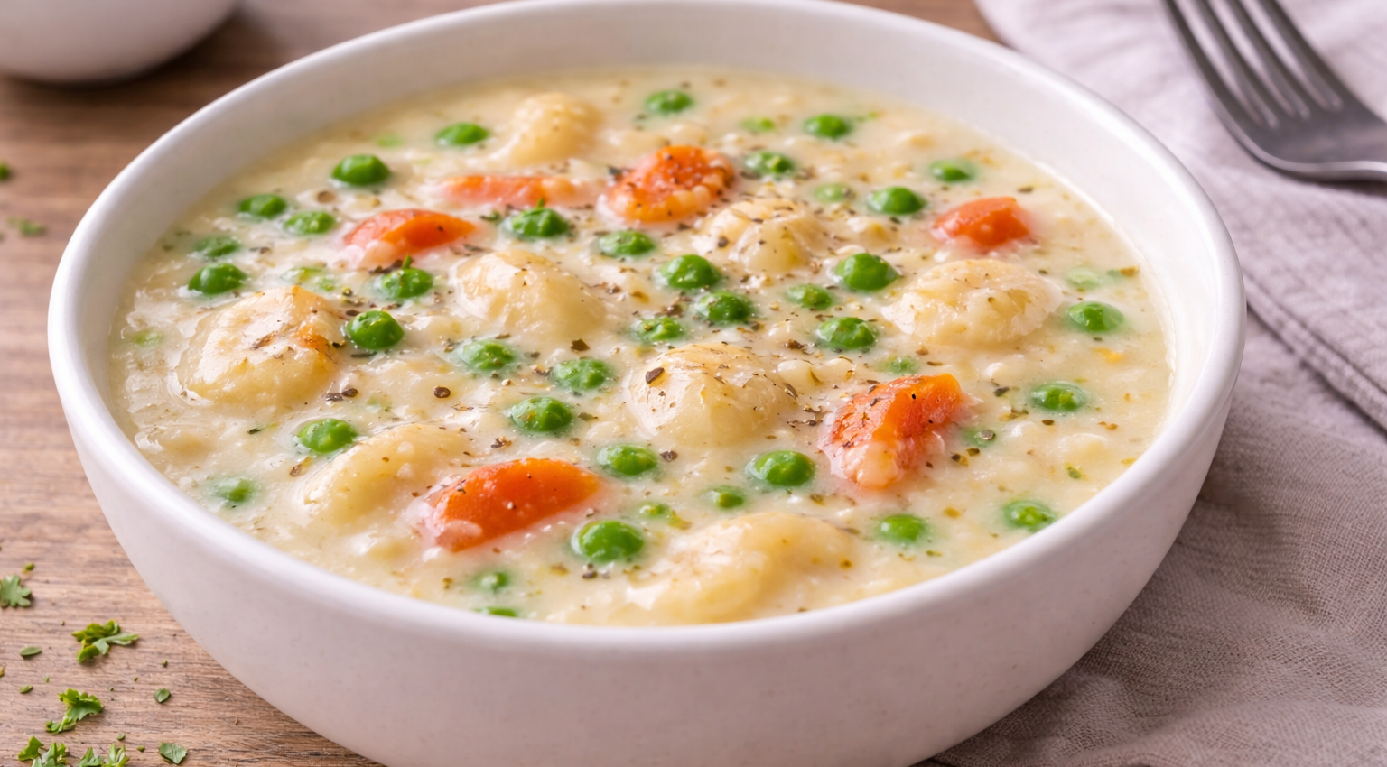 Soupe crémeuse aux gnocchis façon Alfredo (Cookeo)