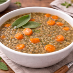 Soupe de lentilles à la sauge et carottes au multicuiseur Moulinex