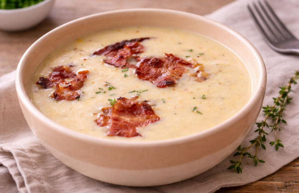 Velouté de maïs au bacon croustillant (Cookeo)