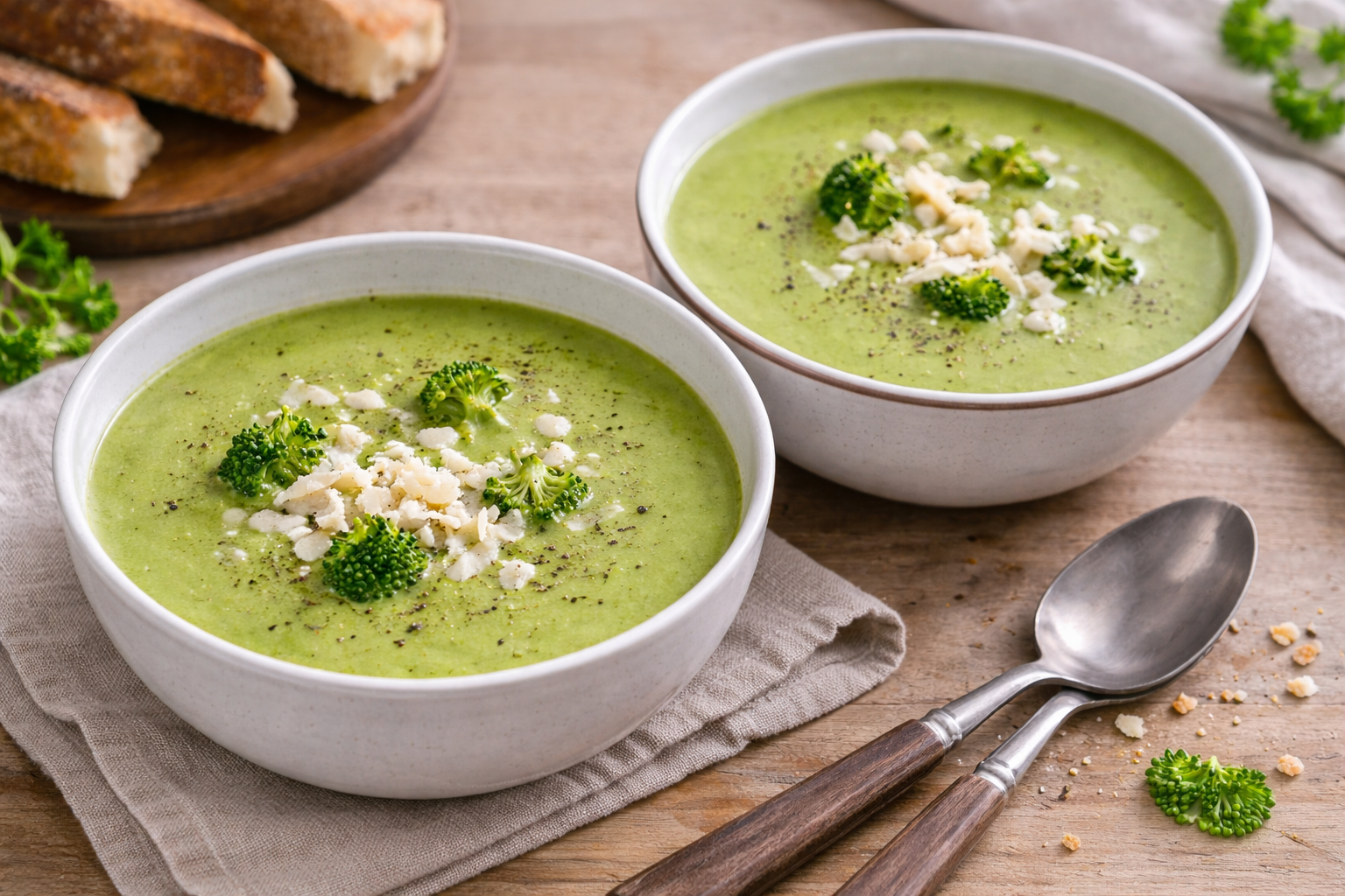 Velouté vert brocoli, chèvre et légumes au Cookeo