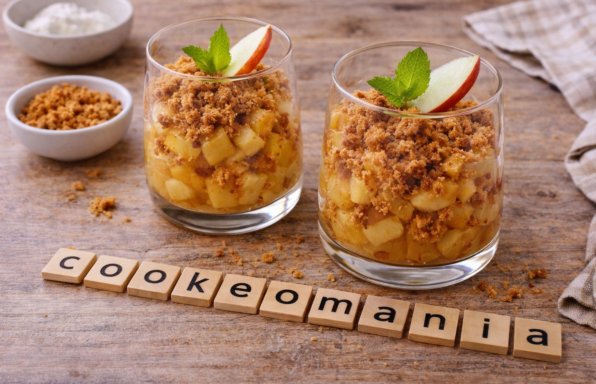 Verrines fondantes aux pommes et spéculoos au cookeo