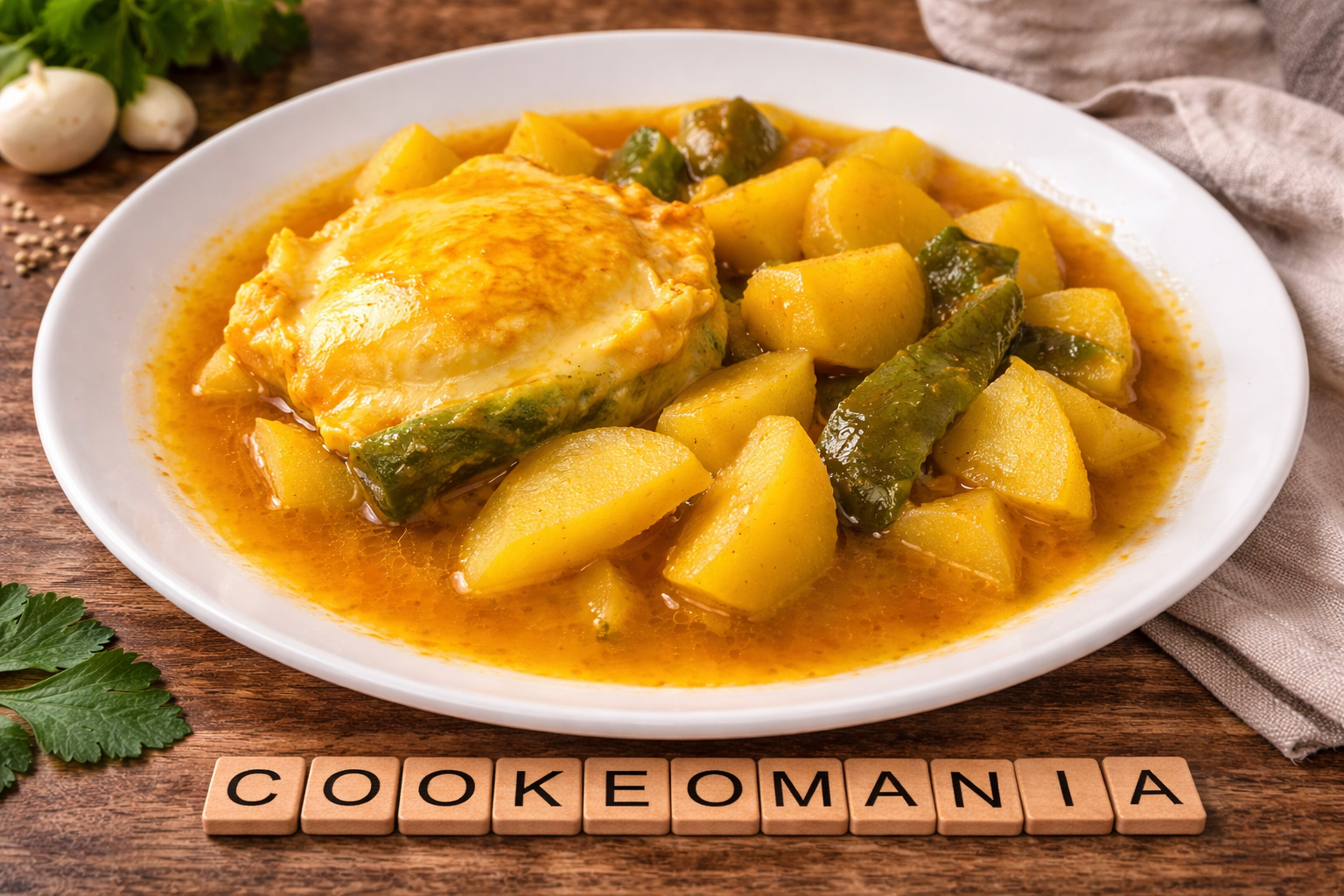 Ajillo maison aux pommes de terre et œufs au Cookeo