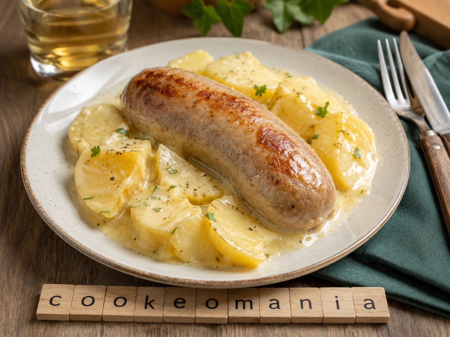 Andouillettes et pommes de terre au Cookeo, sauce raclette fondante au vin blanc