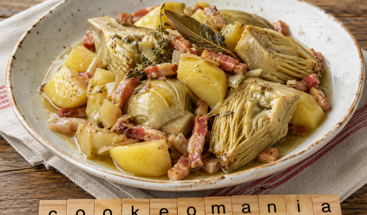 Artichauts en barigoule au Cookeo, pommes de terre fondantes et lardons parfumés