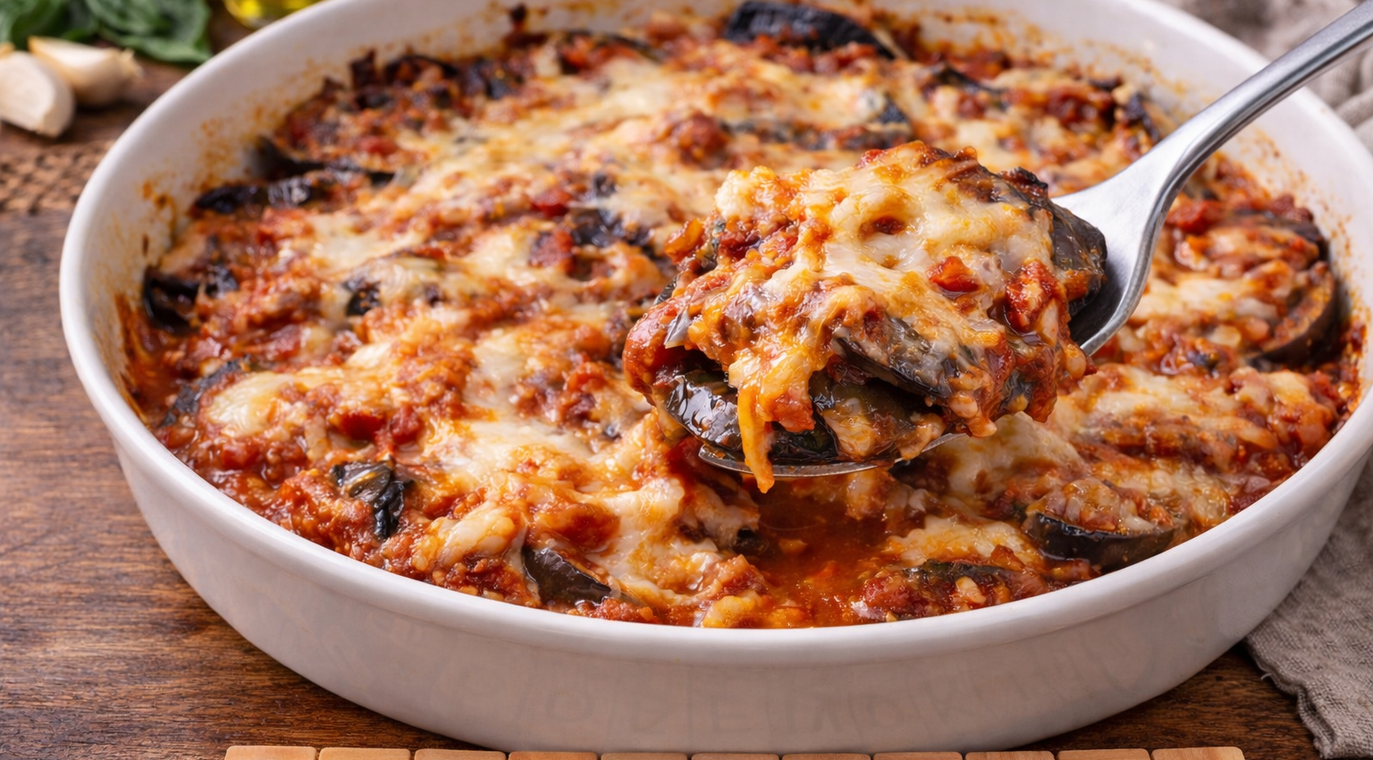 Aubergines fondantes à la tomate et mozzarella au Cookeo