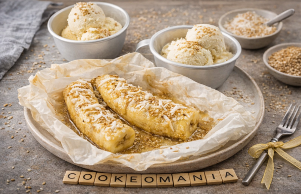 Bananes en papillote au sésame et coco au Cookeo