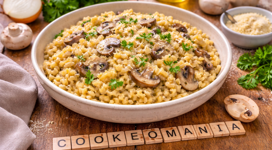 Blé crémeux aux champignons façon risotto au Cookeo
