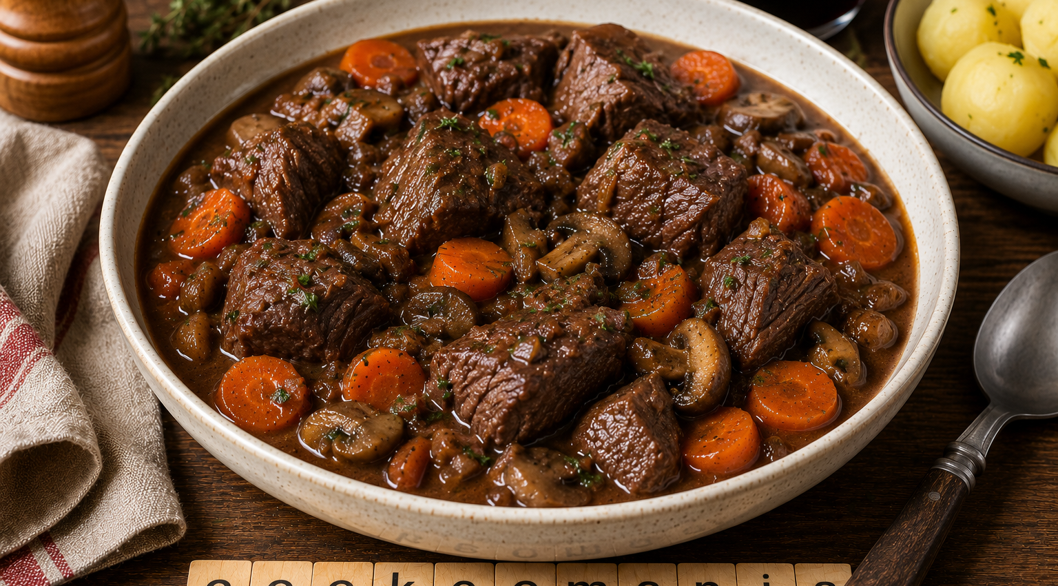 Bœuf carottes au Cookeo, le mijoté familial fondant au vin rouge
