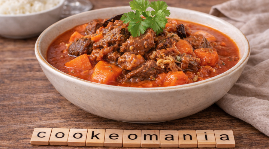 Bœuf mijoté à la tomate et aux carottes au Cookeo