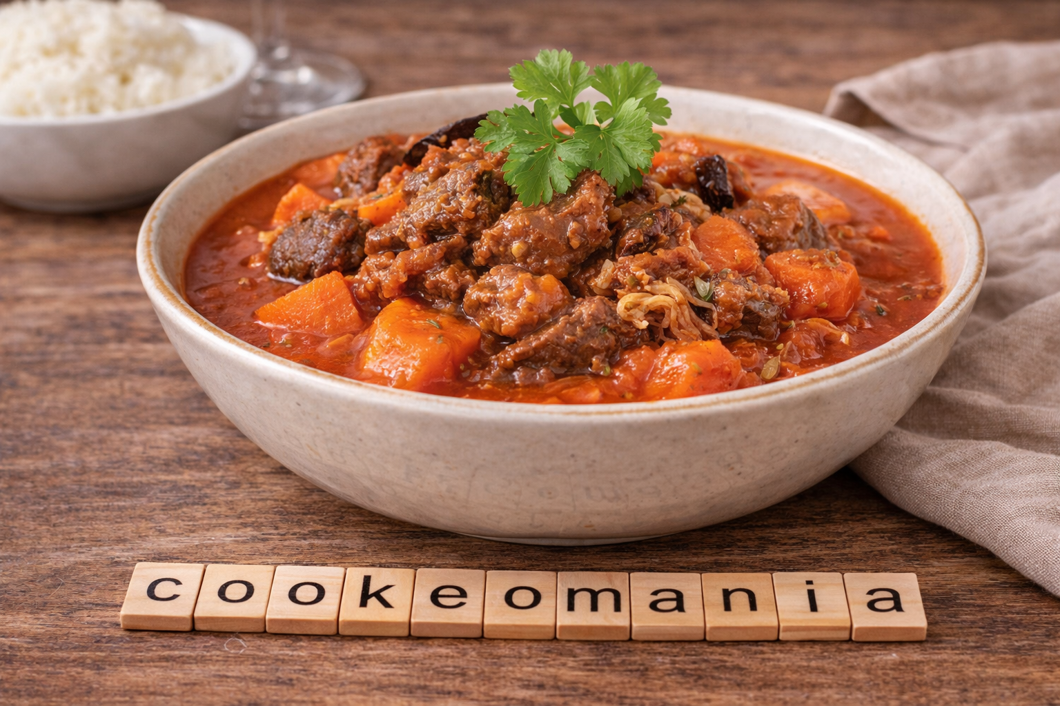 Bœuf mijoté à la tomate et aux carottes au Cookeo