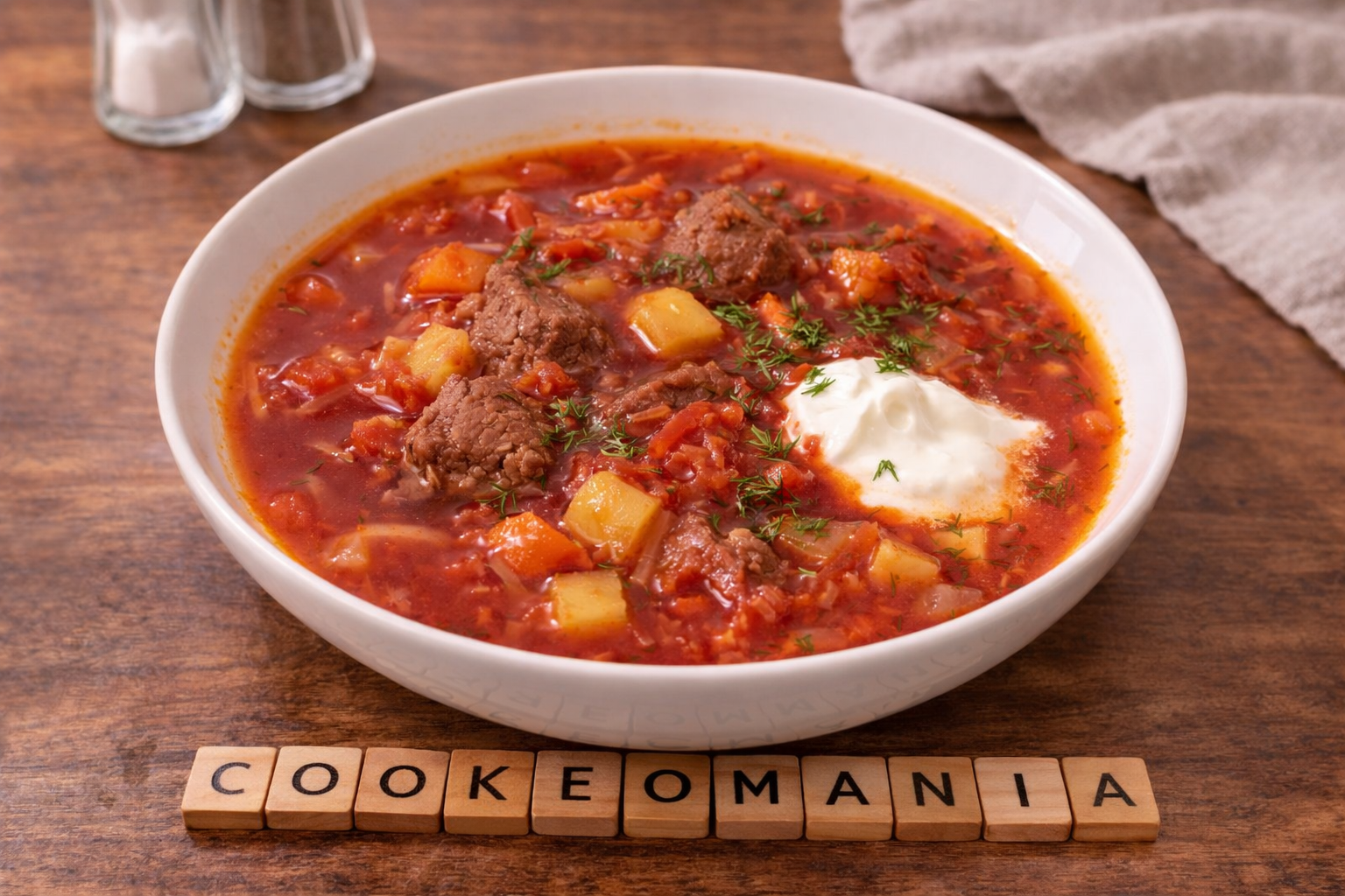 Bortsch au bœuf et légumes au Cookeo