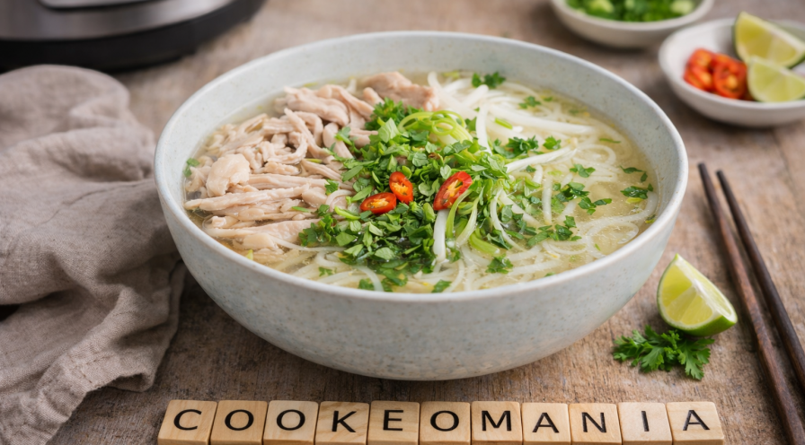 Bouillon thaï au poulet façon Cookeo