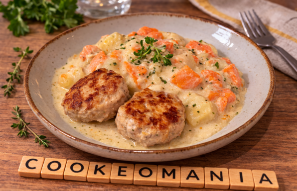 Boulettes fondantes aux légumes printaniers et pommes de terre au Cookeo