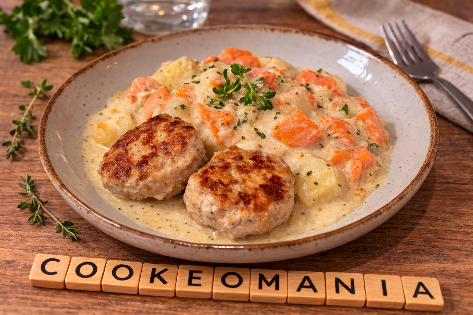 Boulettes fondantes aux légumes printaniers et pommes de terre au Cookeo