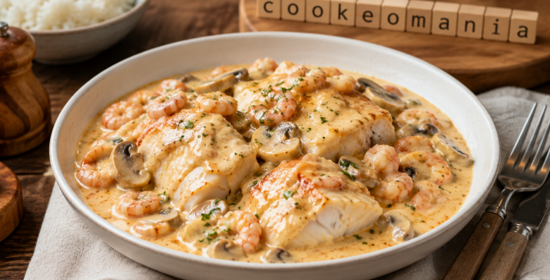 Cabillaud aux petites crevettes au Cookeo, la recette crémeuse prête en quelques minutes