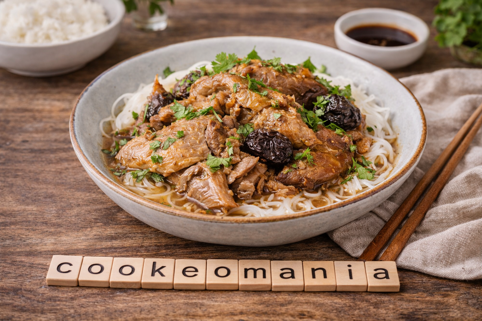 Canard mijoté acidulé aux pruneaux au Cookeo