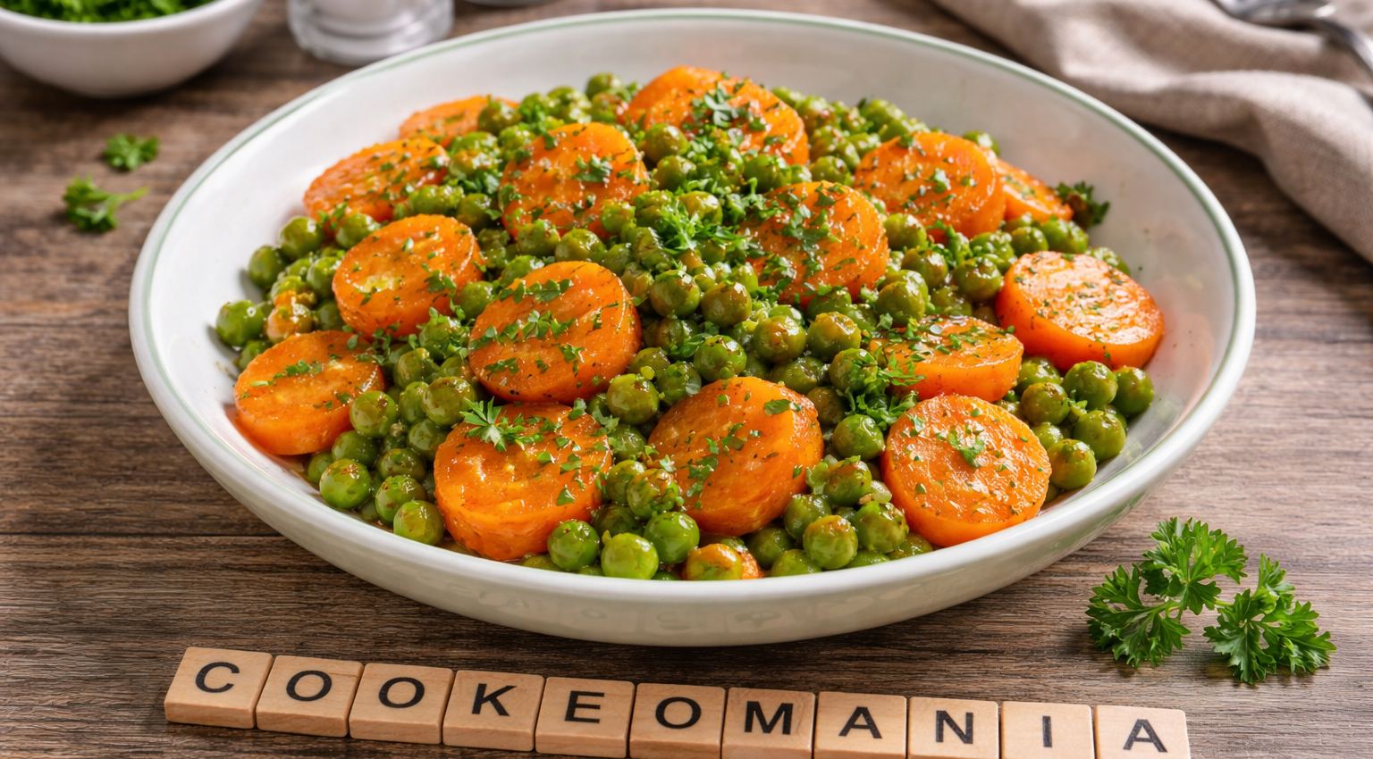Carottes fondantes et petits pois au Cookeo