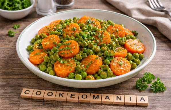 Carottes fondantes et petits pois au Cookeo