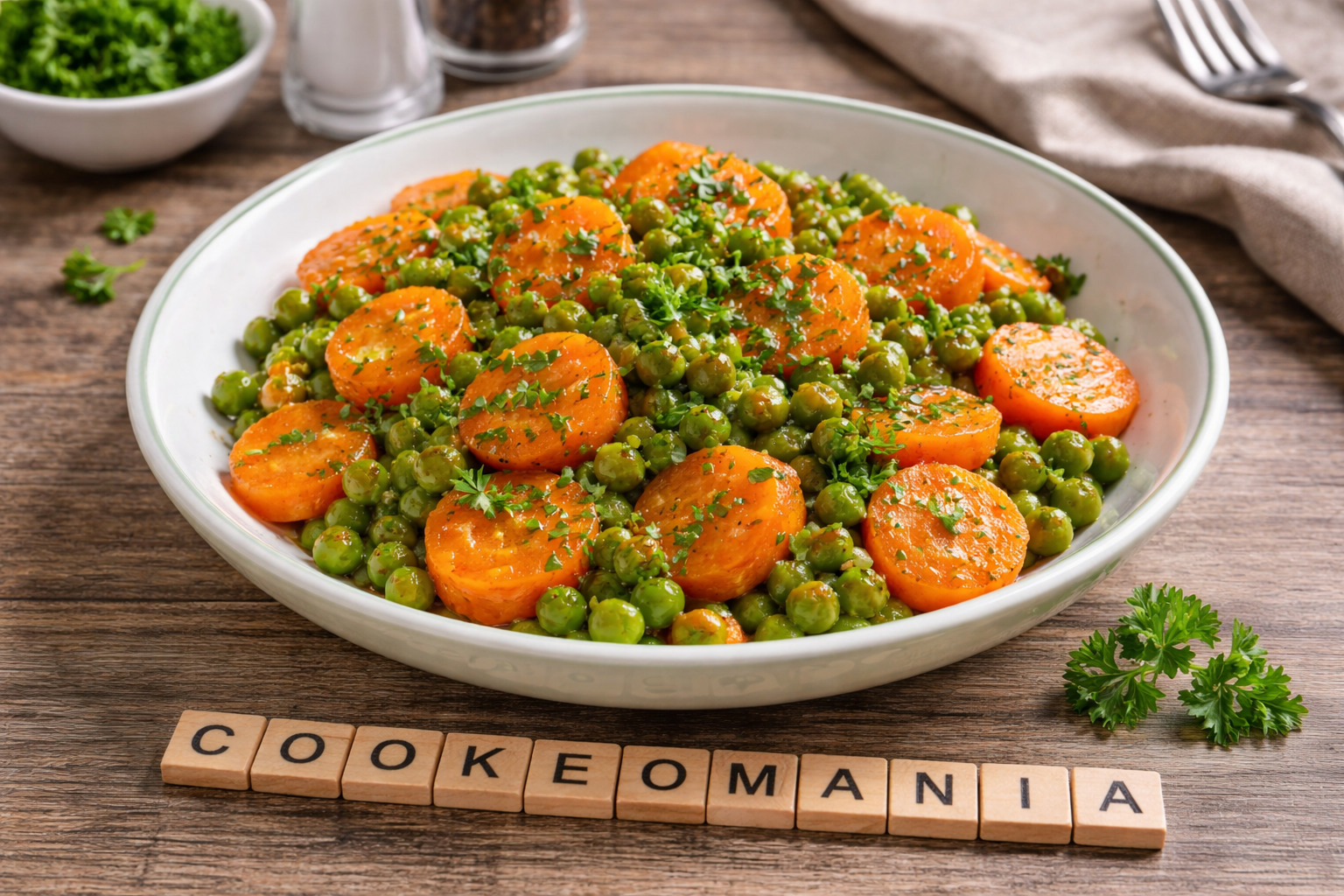 Carottes fondantes et petits pois au Cookeo