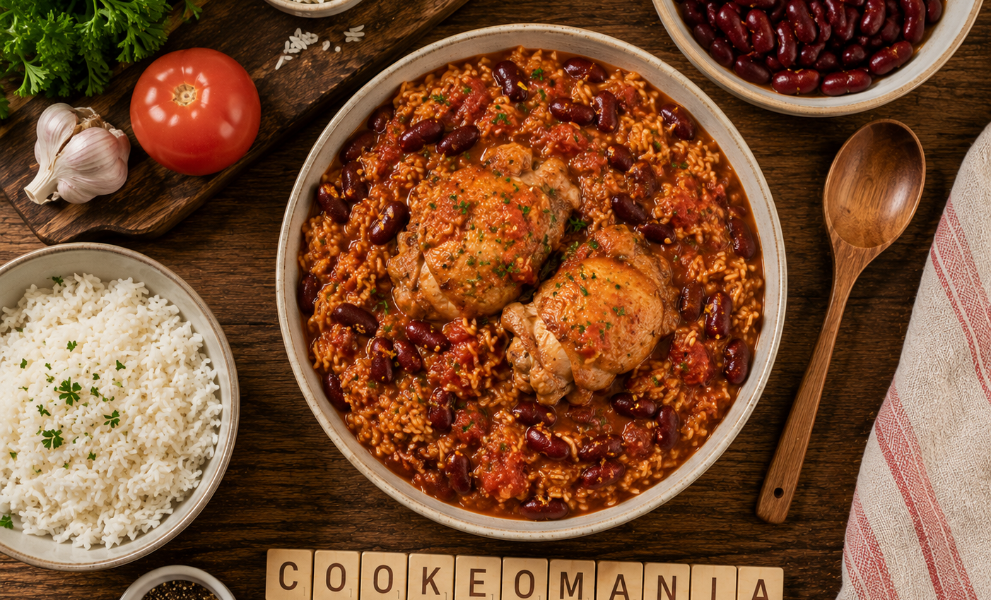 Chili con pollo au Cookeo, le plat généreux au poulet, riz et haricots rouges