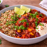 Chili minute au quinoa, maïs et haricots rouges à l'autocuiseur cookéo
