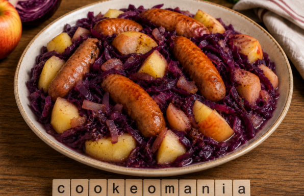 Chou rouge aux pommes et saucisses au Cookeo, le plat complet fondant et généreux