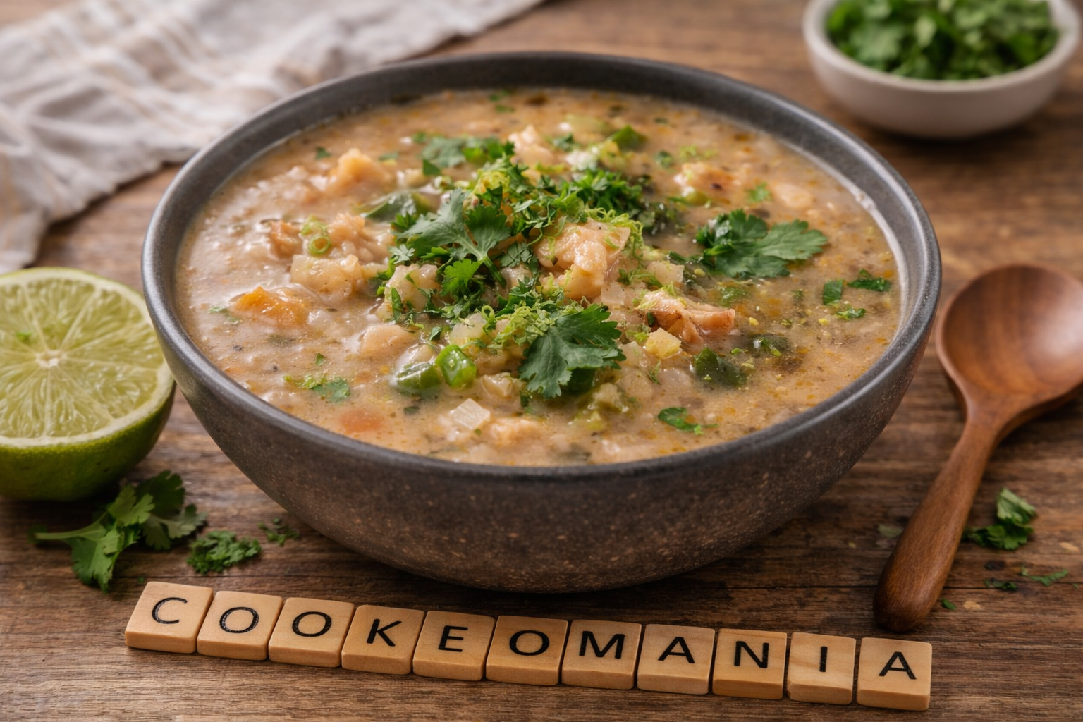 Chowder cétogène de poulet au poivron vert au Cookeo