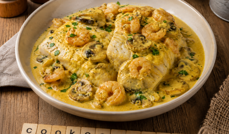Colin aux crevettes au curry au Cookeo, le petit plat de poisson crémeux prêt en quelques minutes